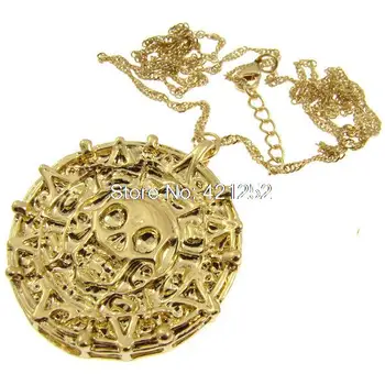 

20pcs/lot "Pirates of the Caribbean" gold tone coating! Aztec gold necklace!