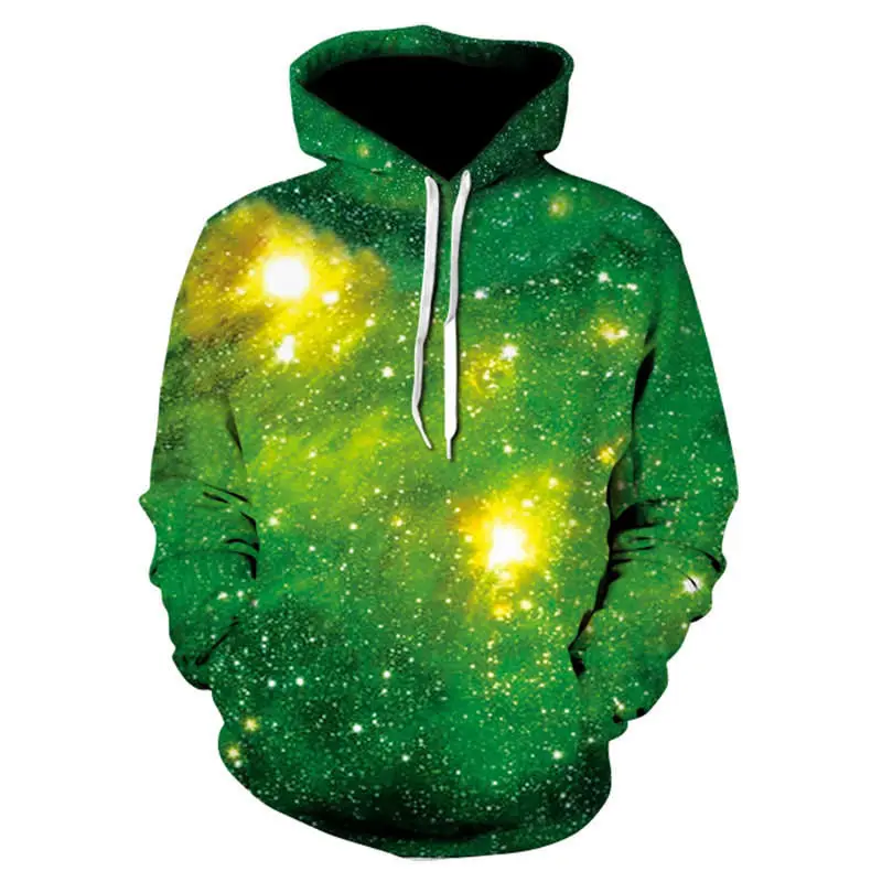 

2019 Space Galaxy 3d Sweatshirts Men/Women Hoodies With Hat Print Stars Nebula Autumn Winter Loose Thin Hooded Hoody Tops