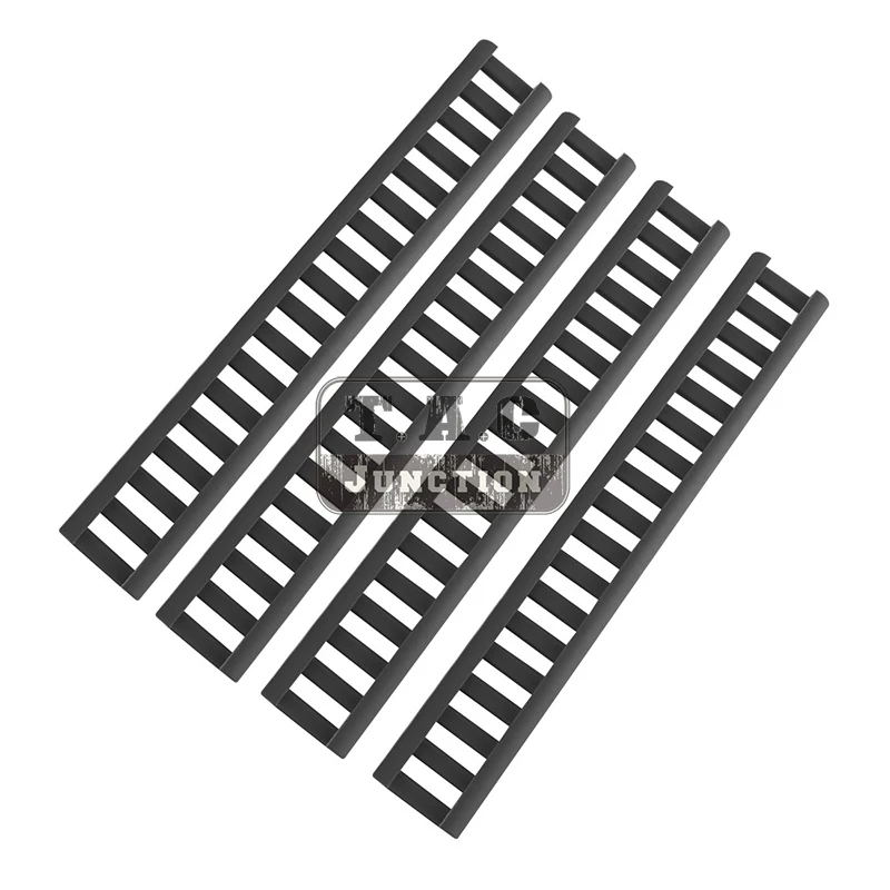

Picatinny Weaver Rail 4 Pack Soft Rubber Ladder Covers 18-Slot Tactical Handguard Protector Low Profile