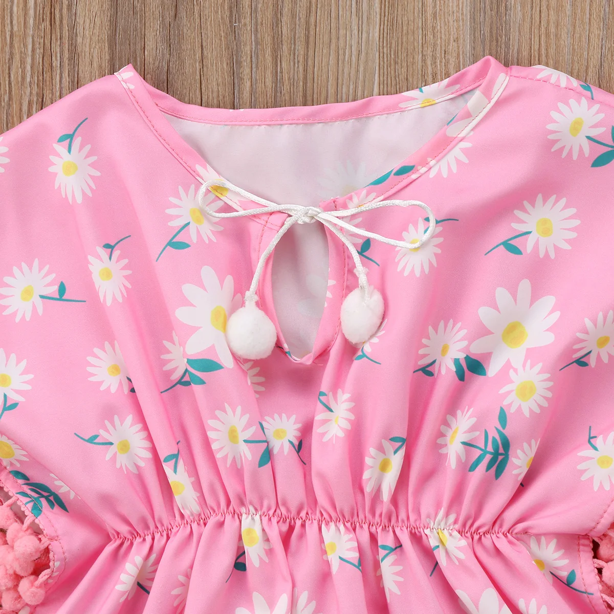 Милое детское пляжное платье для маленьких девочек, купальный сарафан, бикини, накидка с цветами, купальный костюм, пляжная одежда, купальник