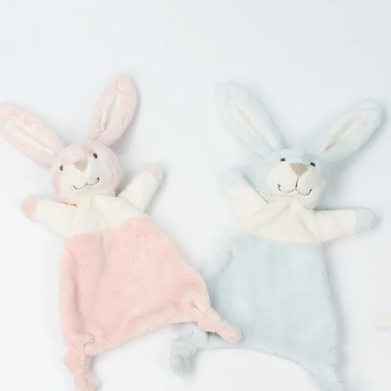 

Cute Rabbit Shape Soft Plush Doll Comfort Towel Soft Appease Dolls Stuffed Animal Bunny Toys Baby Playmate Sleeping Toy