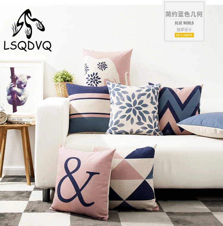 

Nordic Style Geometric Solid Geometry Throw Pillow Cushion Cover Animals Cover Decoration For Sofa Home Capa De Almofadas 45x45