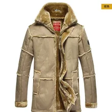 Часы! Новинка, Мужская зимняя теплая Высококачественная классическая Повседневная известная Роскошная утепленная длинная меховая кожаная куртка, пальто ВВС, одежда