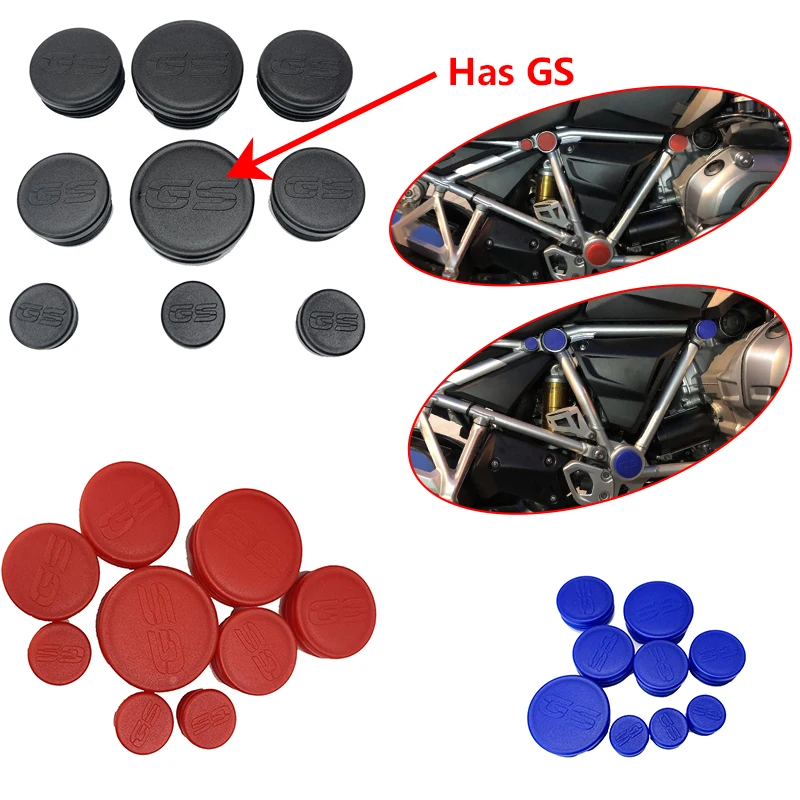 

9PCS Frame Hole Cover Caps Plug Decor For BMW R 1200GS R 1200 GS R1200GS LC Adventure ADV 2017 2018 2019 Frame Cap Set