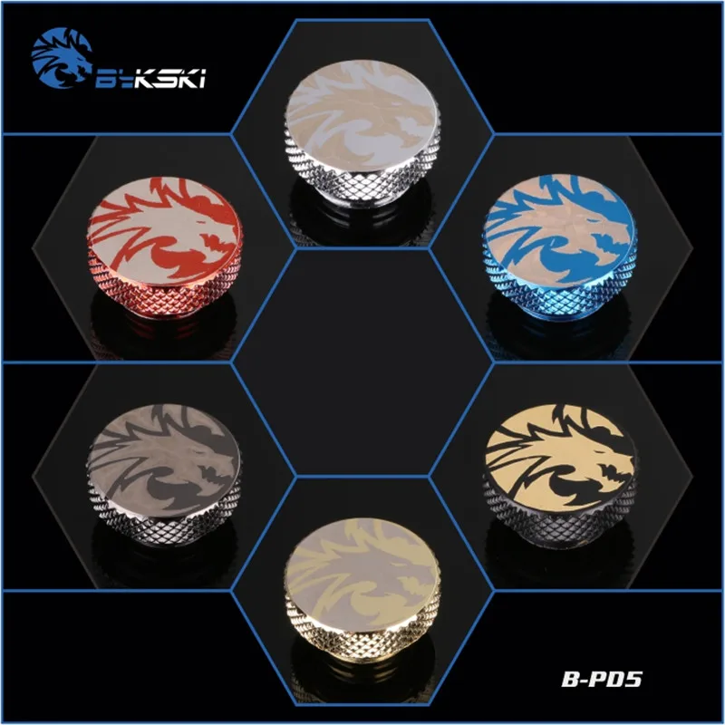 

Bykski B-PD5 Frost dragon printing boutique G1/4 Stop Plug Hand Plug Blue,Gold,Silver,Gun,Black,White,Red