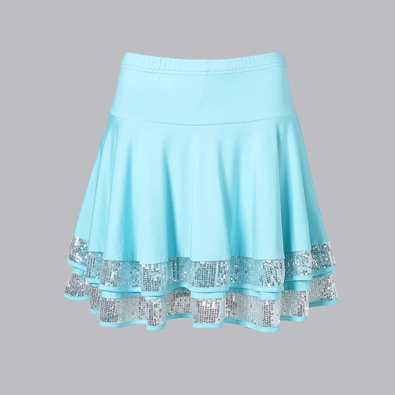 Latin Dance Skirt Women Double Design Skirts Adult Latin Ballroom Practice Skirts