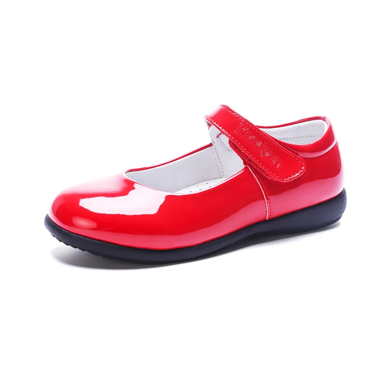 

Girl Leather Shoes Kids Cute Shoes For Gir Fashion Breathable Black Toddler Shoes Anti-slippery Children Party Princess Shoe Red