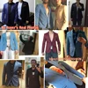 2022 nueva llegada Chaqueta de algodón de los hombres de sólido de color a 4 de traje de los hombres plus tamaño chaqueta de los hombres chaqueta blazer corte slim de los hombres chaqueta de traje de 4XL 5XL 6XL ► Foto 3/6