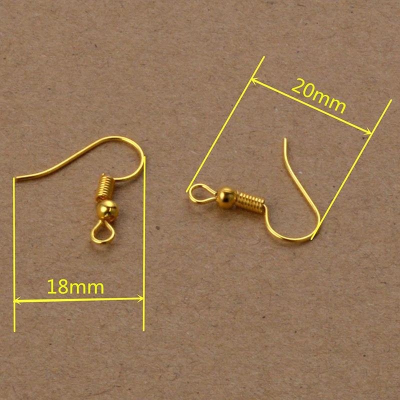 Diy Clasp Gold Color 200Pcs Earring Hooks Wire Clasp&Hooks Jewelry