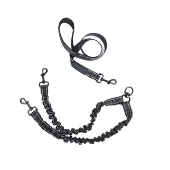 

Double Dog Leash Reflective Strong Nylon ropes For Walking Training Adjustable Size Pet Safety Traction Rope
