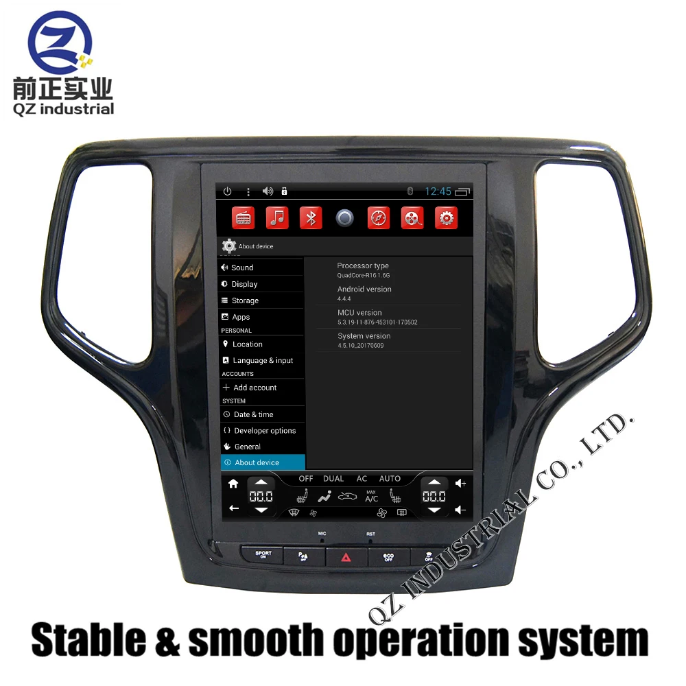 Best 10.4" Upright Huge Screen Android 4.4 T3 2G 32G for Jeep grand Cherokee 2015-2017 Car DVD Player with 3G 4G WIFI GPS Map Radio 4