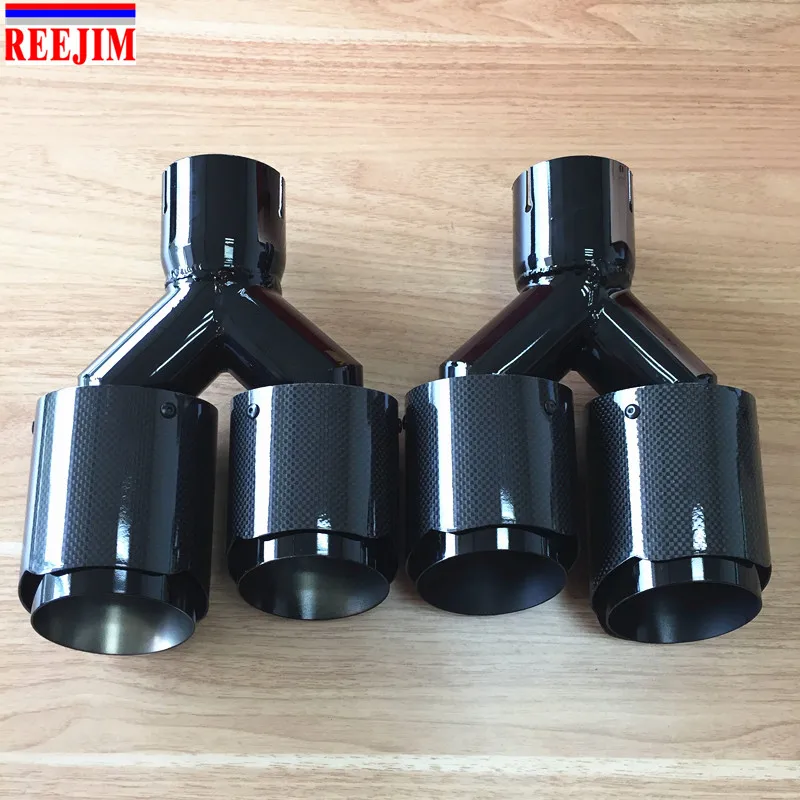 

1 Piece In 2.5" Out 3.5"Car-styling E60 E90 black brushed Akrapovic car carbon fiber Exhaust Tip exhaust pipe muffler tip