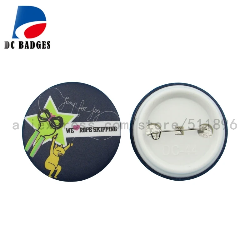 

Free Shipping 1.75"(44mm)1,000 Plastic Pin Button Material,Blank button parts,Tin badge components