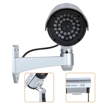 

Outdoor Indoor Waterproof Security Simulation Fake cameras Dummy Camera CCTV Solar Energy Simulate Cameras With LED Light