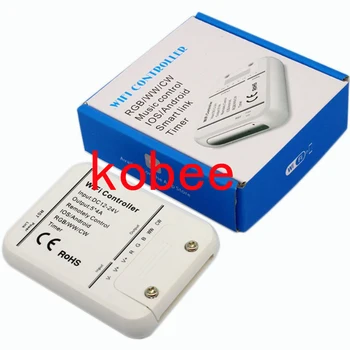

DC12-24V 4A*5CH RGB/WW/CW LED WIFI Controller IOS Android Smart Link Timer Music control rgb controller