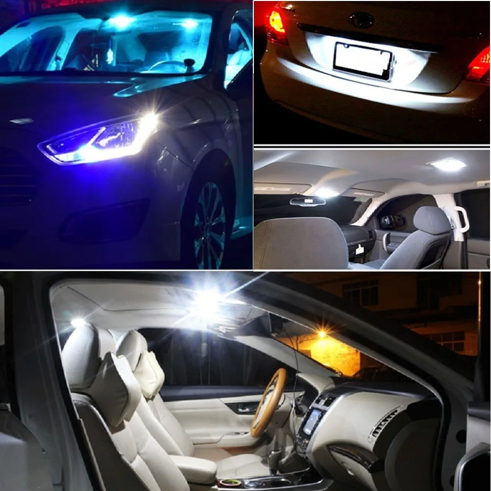T10 светодиодный 168 2825 Canbus лампа для Renault Duster Megane 2 3 Logan GMC Sierra автомобильный
