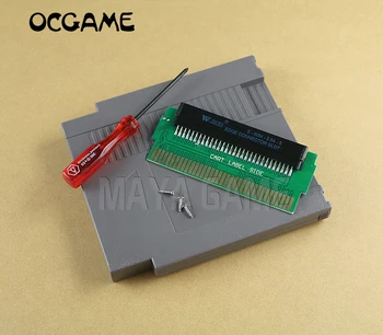 

OCGAME For FC 60 Pin to NES 72 Pin FC NES CART LABEL SIDE Adapter Converter PCBA With shell case Screws and Screwdriver
