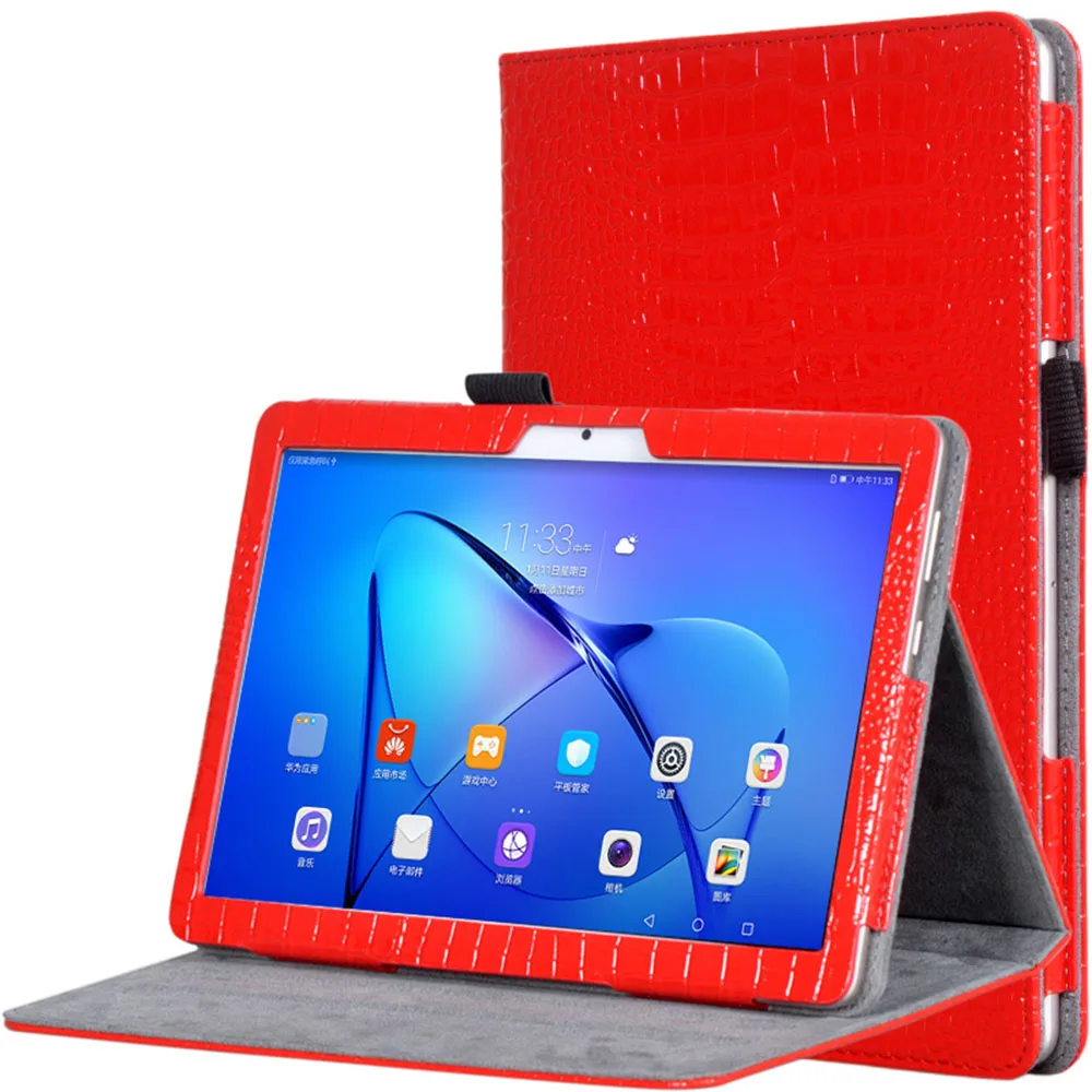 

Case for Huawei MediaPad T3 10 Luxury Crocodile Pattern PU Leather Cover for Huawei T3 10 AGS-WO9 AGS-L09 Table Shell+Stylus Pen