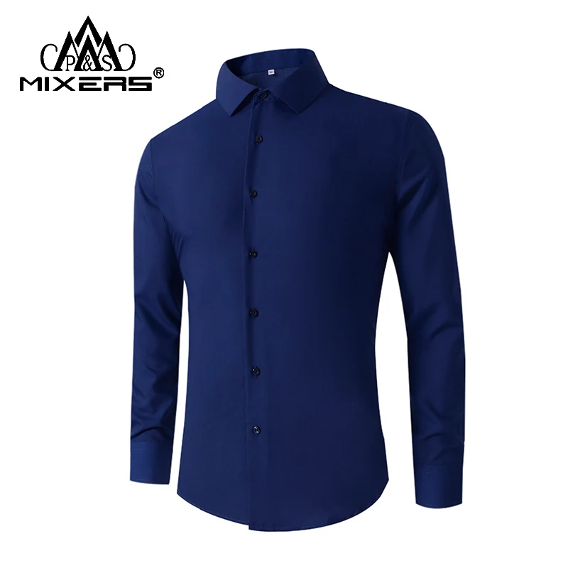 2018 الرجال الرسمي اللباس قمصان طويلة الأكمام الصبي طالب المدرسة عارضة قمصان صالح سليم الصلبة الزفاف قميص الرجال الملابس 2018