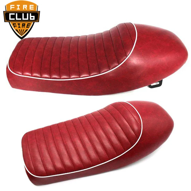 

Motorcycle Retro Seat For Honda CG125 CB350 CB400 CB500 CB750 SR400 XJ XS Black Vintage Hump Seat Cafe Racer Saddle