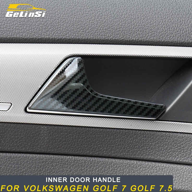 Gelinsi For Volkswagen Golf 7 Golf 7.5 Car Styling Inner Door Handle Bowl Cover Trim Frame Sticker Interior Accessories