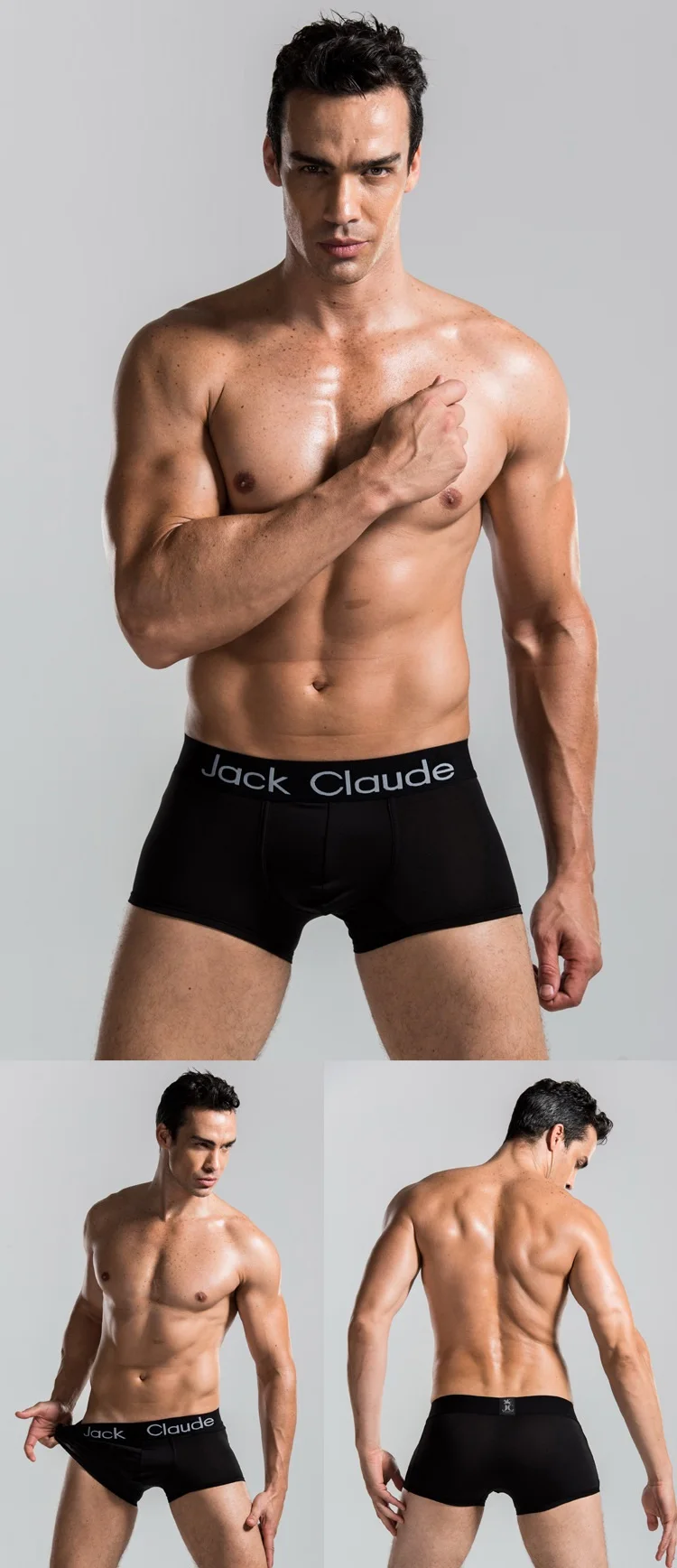 10 PCS Jack Claude Men Underwear Boxers Brand Men Boxer Shorts Modal Sexy Cueca Boxer Mens 10 pcs Underwear Male Underpants sexy guy underwear