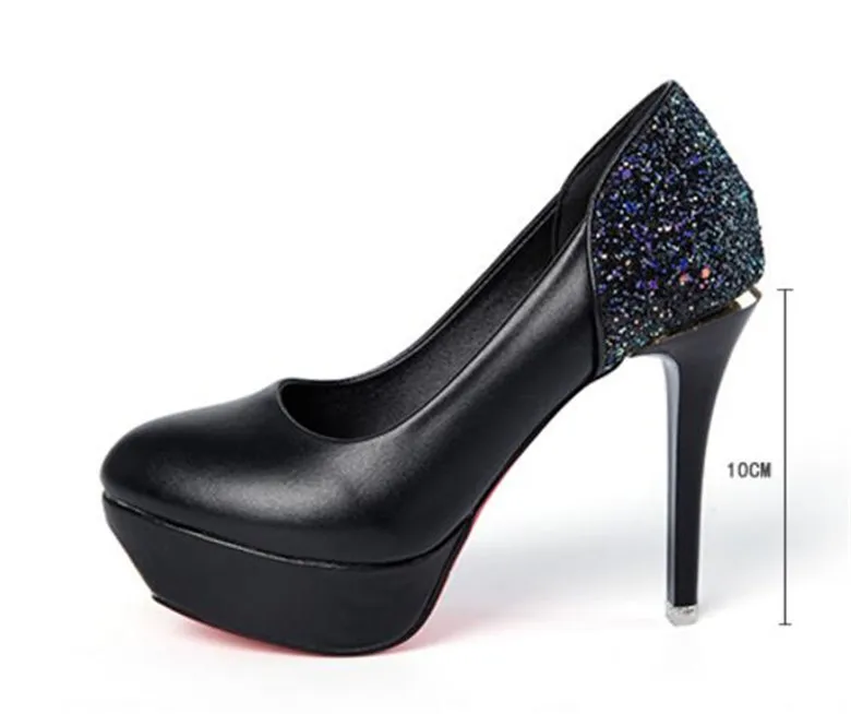 

2017 Fashion Sexy Pumps 10 cm High Heels Women Red Bottoms Pumps Ladies Platform Shoes Woman Chaussure Femme Wedding Shoes