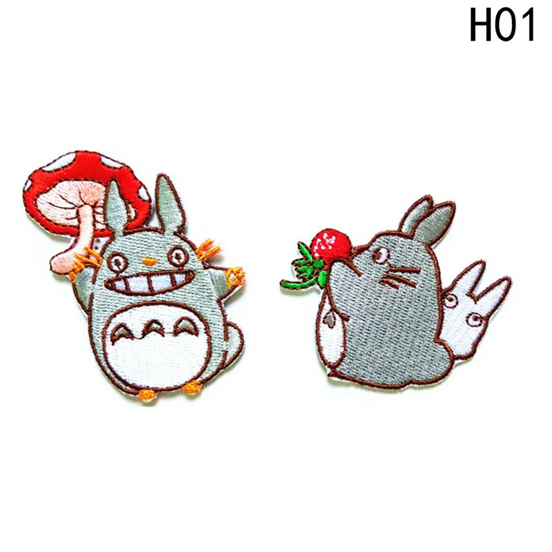 Totoro вышитый утюгом патч DIY вышивка ручной работы Вязание крючком Пришивание
