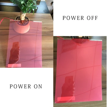 

Red 21cmx29.7cm Electric Self-adhesive PDLC Film Smart Glass Window Door Tint Smart Film For Home office car