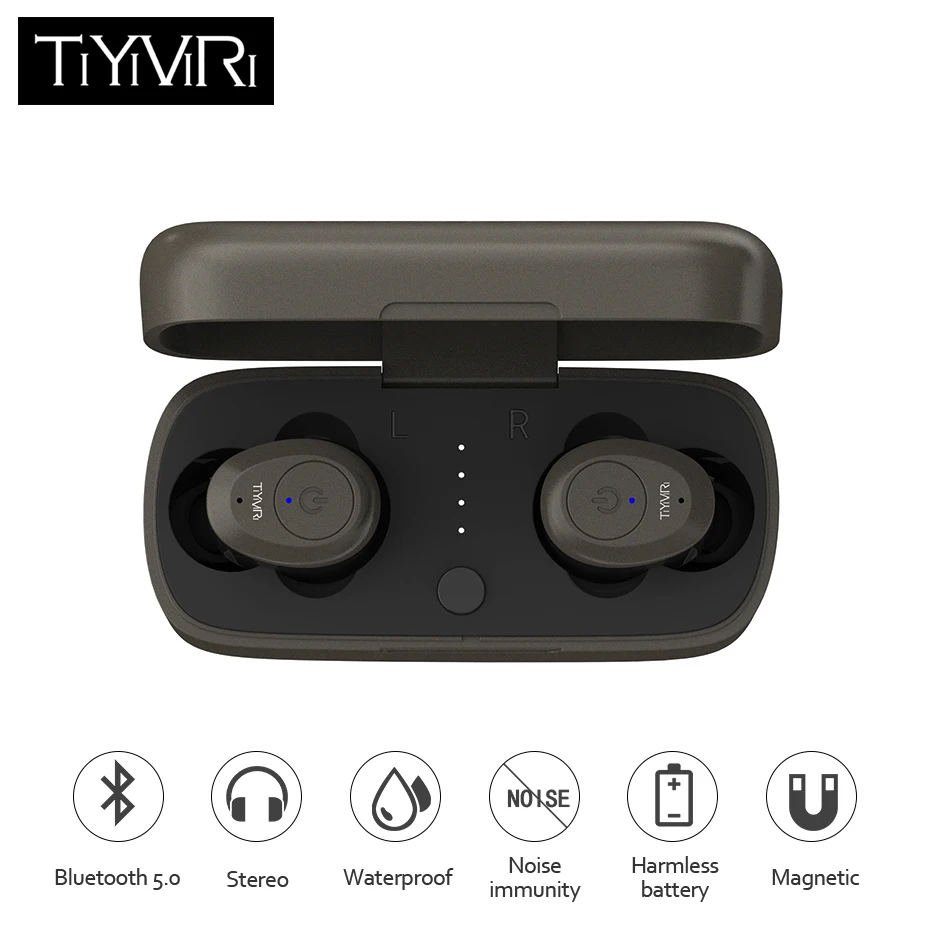 

TiYiViRi Tws Mini Wireless Bluetooth Earphone Stereo Earbud Headset V5.0 Earphones With Charging Box Mic For All Smart Phone