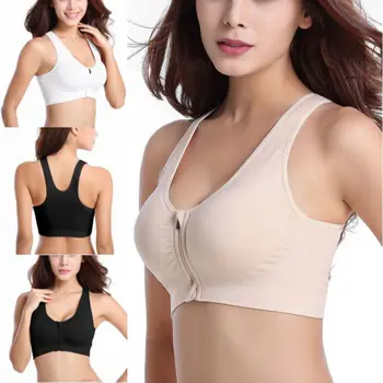 

Women Sexy Lingerie Front Zipper Plus Size Without Rims Padded Lightweight Support Women Bra New