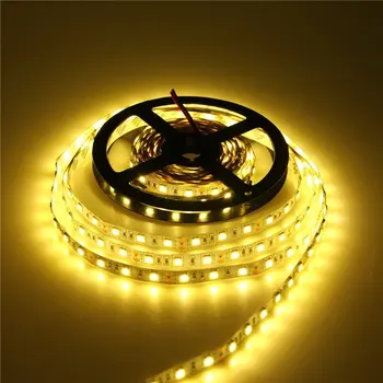 

500M 100X 5M 5050 SMD 60LEDS/M Warm White 3000K LED Flexible Strip ribbon Light DC12V 300 LEDs Not Waterproof for Home Garden
