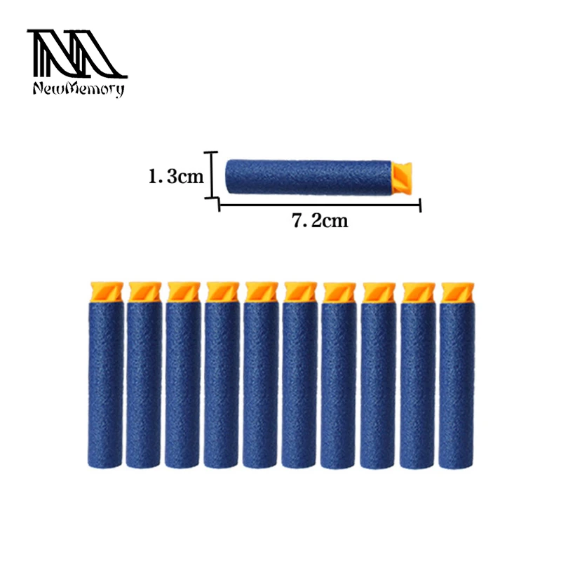 

New Type Flat Rotating Head Toy Gun Bullets Soft Refill Darts Foam Bullets for Nerf Toy Rifle Gun 7.2*1.3cm 100PCS