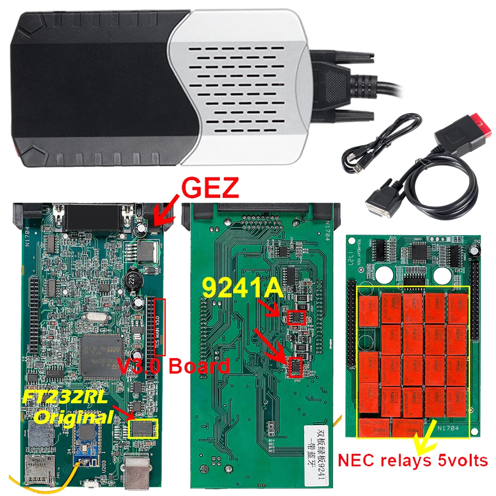 Инструмент CDP TCS V3.0 NEC Реле GEZ OBD2 Bluetooth USB сканер R3 keygen,00 keygen для автомобилей грузовиков OBDII диагностический инструмент