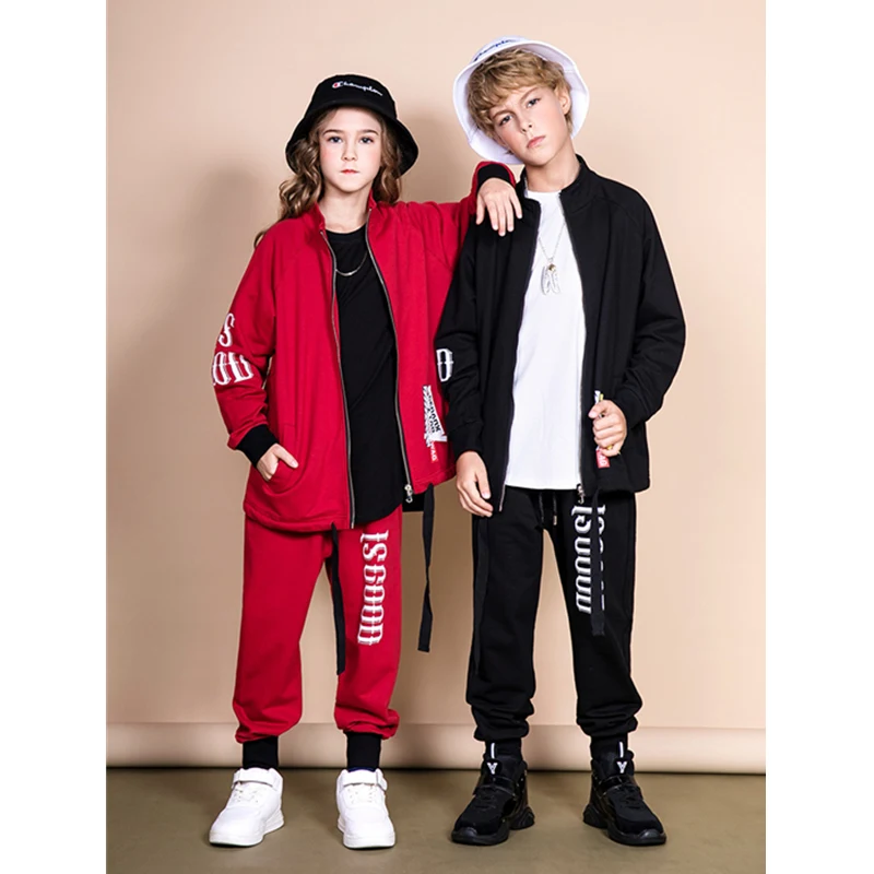 

Fashion Boys & Girls Streetwear,Teens Good Quality Clothing Set loose Jackets +Trouser, fast-street Brand for Height 120-170 cm