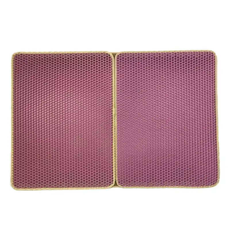 P EVA Double Weave Folding Cat Litter Pad Non-slip Pet Dogs Cats Bowl Mat Pad Food Water Bottle Feeding Place mat Pet Supplies - Цвет: P