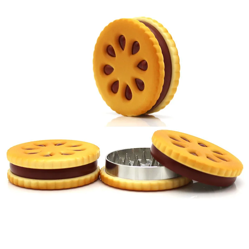 

Biscuit Shape Cigarette Grinder Pipe Smoking Creative Tobacco Pipe Herb Smoking Pipe Grinder Smoke Hookah Tobacco Crusher Gift