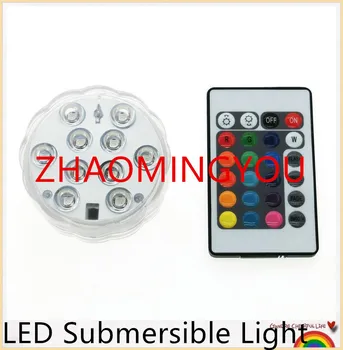 

10PCS LED Submersible Light Color Changeable Coaster Waterproof Cup Mat with 24 Key IR Remote Controller.