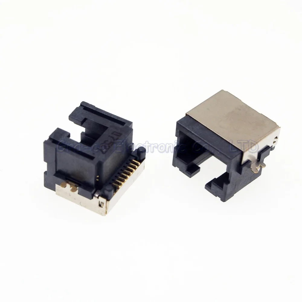 

10pcs RJ45 network Outlet LAN Interface RJ45 Jack Internet female socket SMT Sink Type On board 5.5H