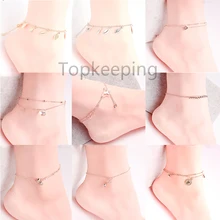 Elegant Best Deal Anklets Chain Silver Plated Bead Pattern Barefoot Sandals Beach for Women Sunmmer Jewelry