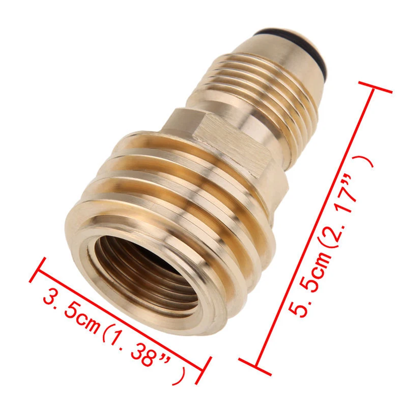 Converts Propane LP Tank POL Service Valve to QCC (Type 1) Outlet High Quality Brass Adapter