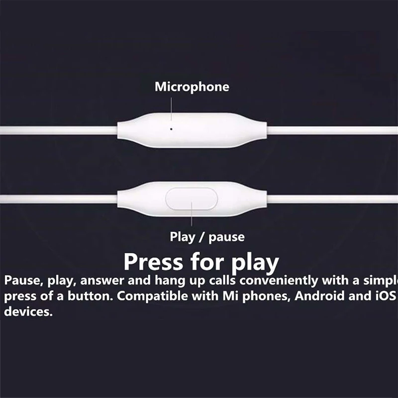 Наушники Xiaomi Mi Piston 3 молодежная версия подарок с микрофоном спортивные наушники