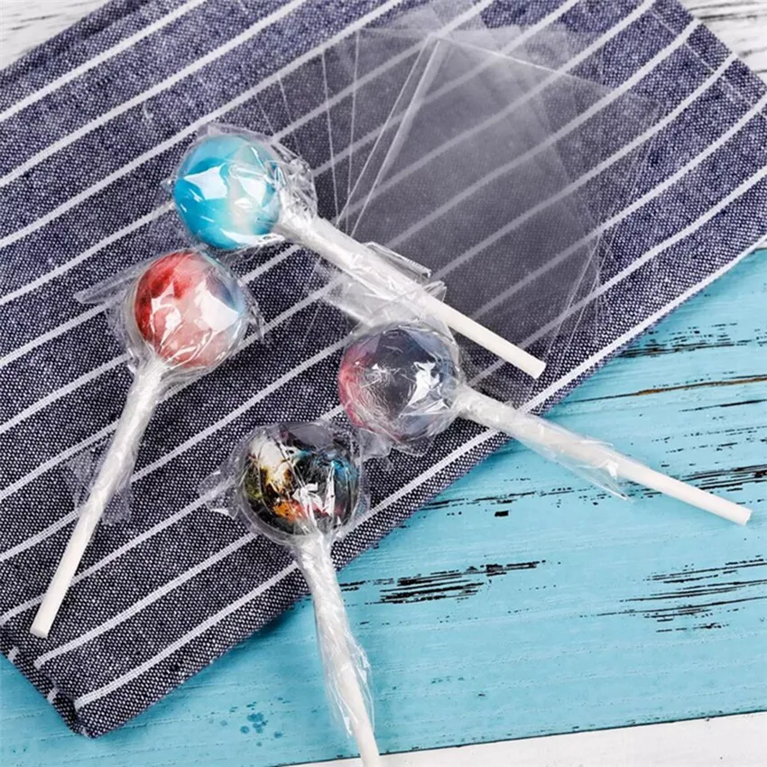

100pcs/pack Cake Pop Lollipop OPP Packing Bags Baking Food plastic bag Biscuits Chocolate Pop Pack Bags Clear Cake Tools