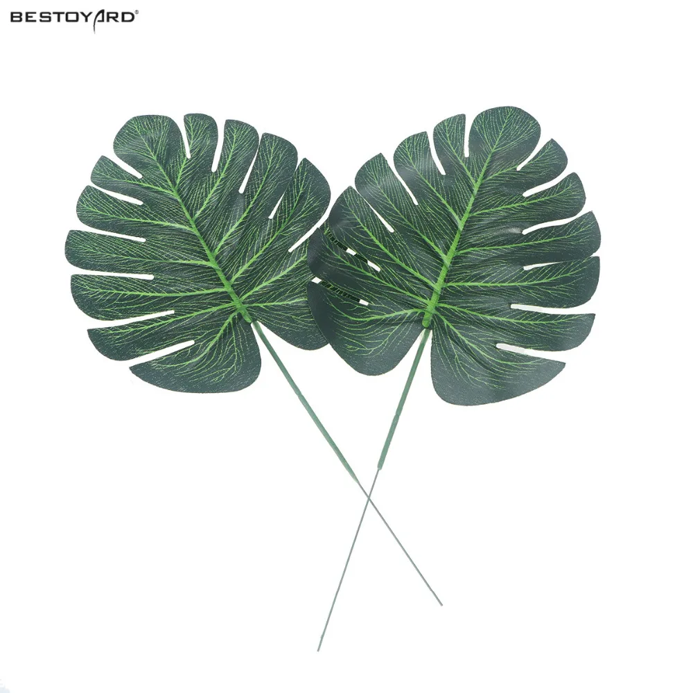 10 шт. высокое Моделирование искусственного Monstera тропических растений лист дома вечерние офисные Декор магазина