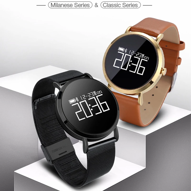 CV08 Classic Smart Watch Men Women Blood Pressure Heart