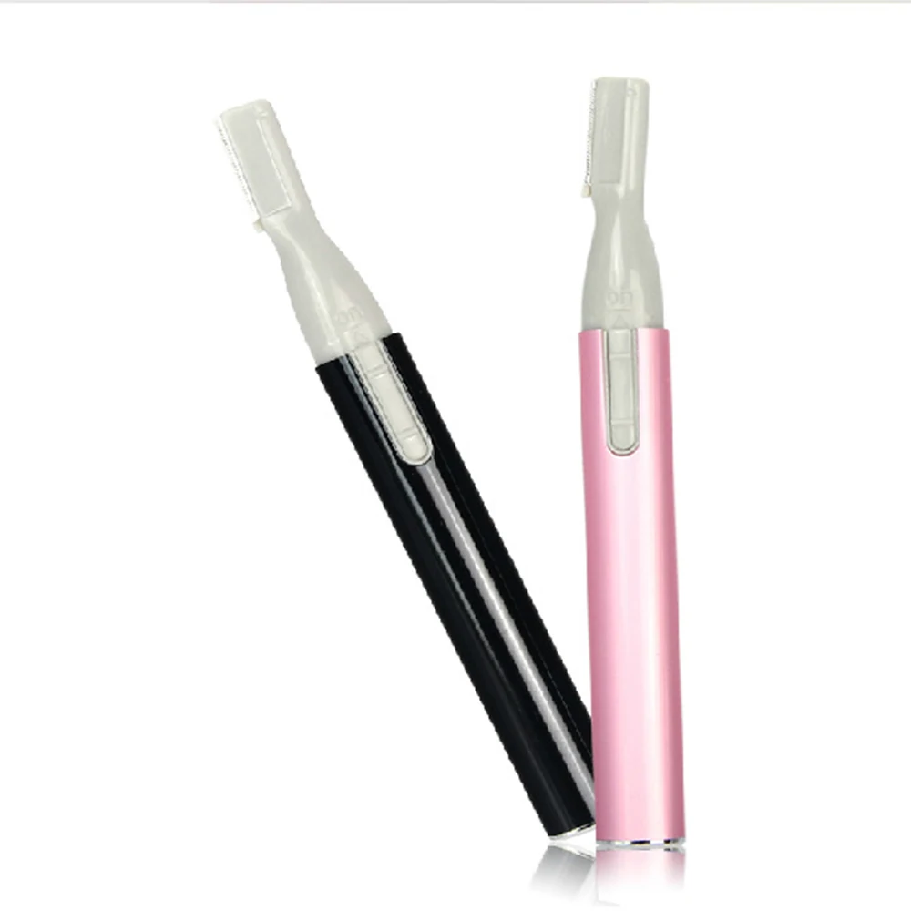 

1 PC Pink Color Practical Electric Face Eyebrow Scissors Hair Trimmer Mini Portable Women Body Shaver Remover Blade Razor