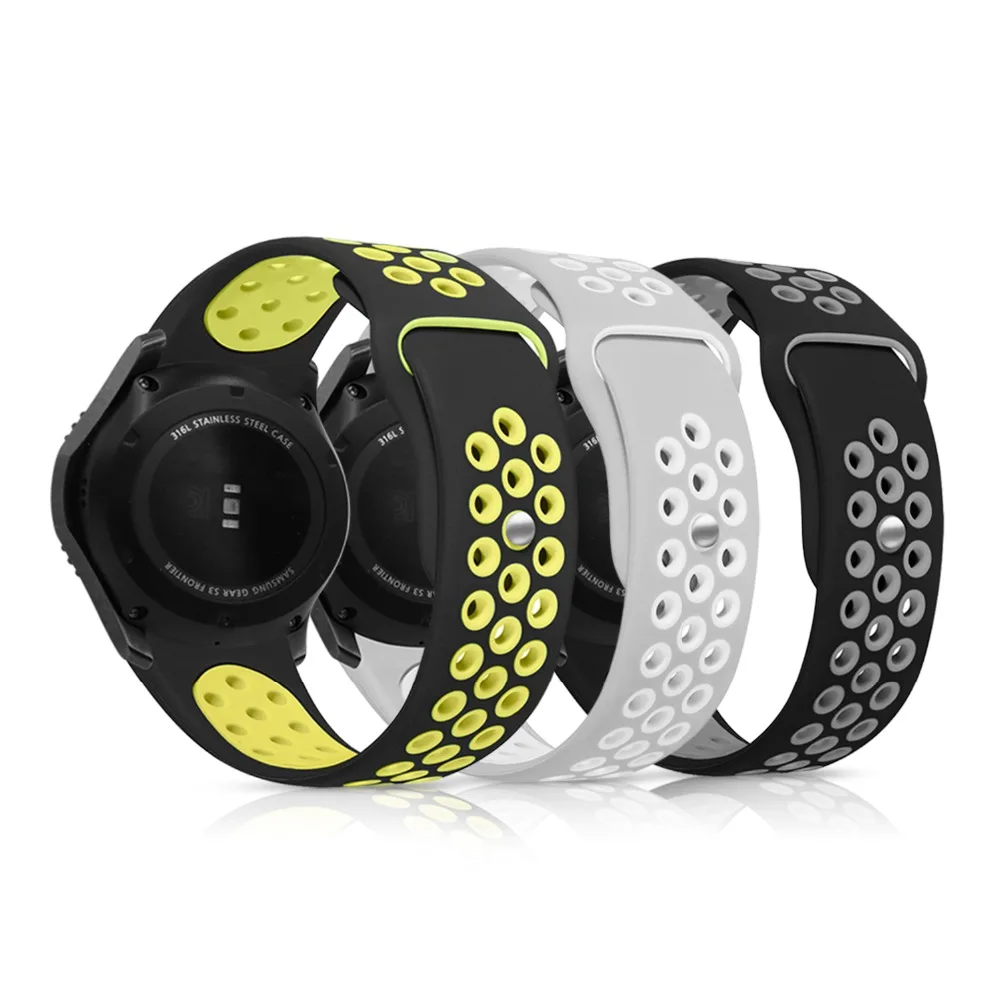 Watchband 22mm Sport Silicone Quick Release Watch Band Strap For