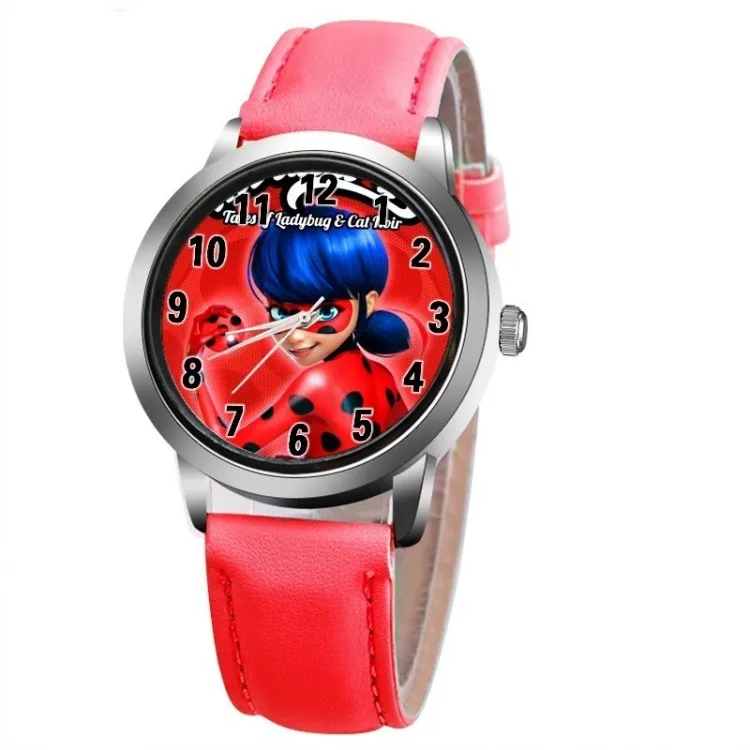 

2019 New Miraculous Ladybug Watches Children Kids gift Watch Casual Quartz Wristwatch fashion leather watch Relogio Relojes