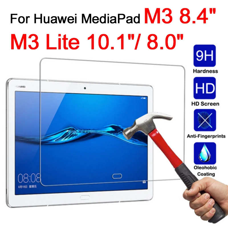 Защитное стекло для huawei mediapad m3 lite 10,1 m3 8,4 дюймов стекло Защита экрана tempered glas m 3 8,0 дюймов защитить фильм