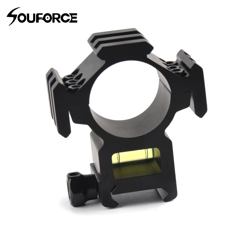 

New Durable 25.4mm 30mm Barrel Mount Ring Three Side 20mm Rail Mount with Spirit Bubble Level for Rifle Laser Sight Flashlight